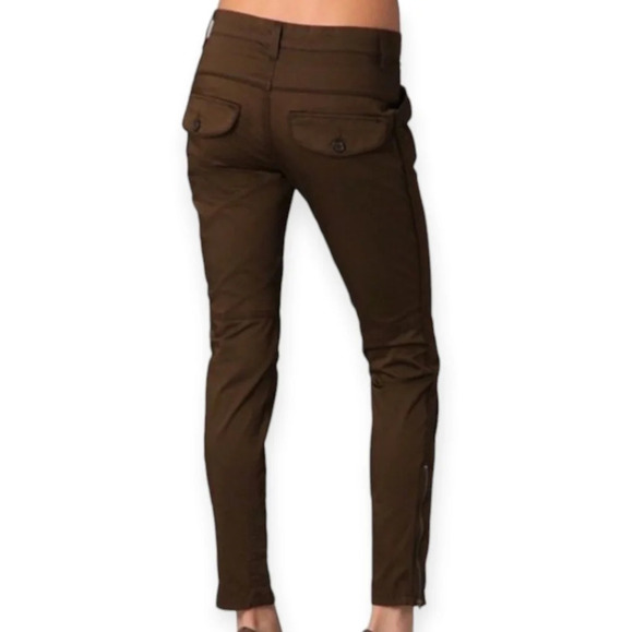 Vince Utility Skinny Ankle Pants with Zipper Ankles Brown Moto 27 (4) - Picture 11 of 16